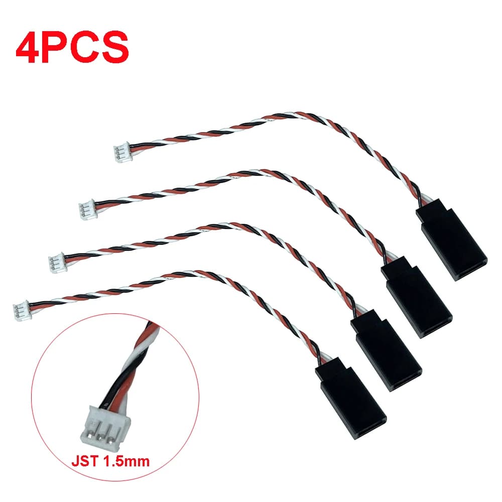 4 pièces JST 1.5mm 3 broches mâle femelle et Style JR pour Mini récepteur convertisseur de prise de 