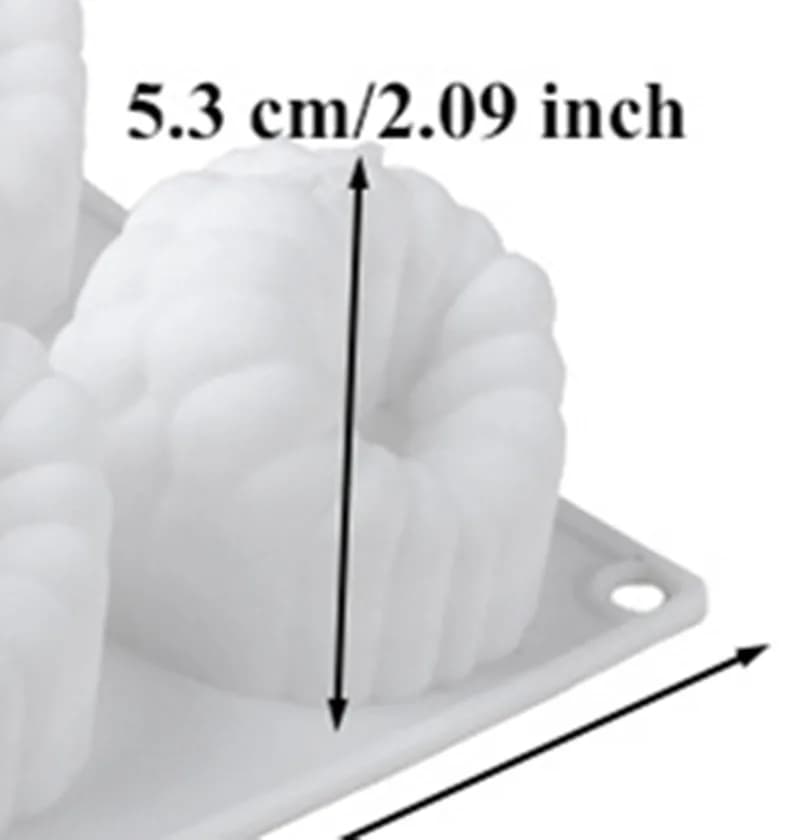 Moule en silicone 3D Framboise - Moule à 6 cavités pour pudding aux fruits, pâtisserie, crème glacée