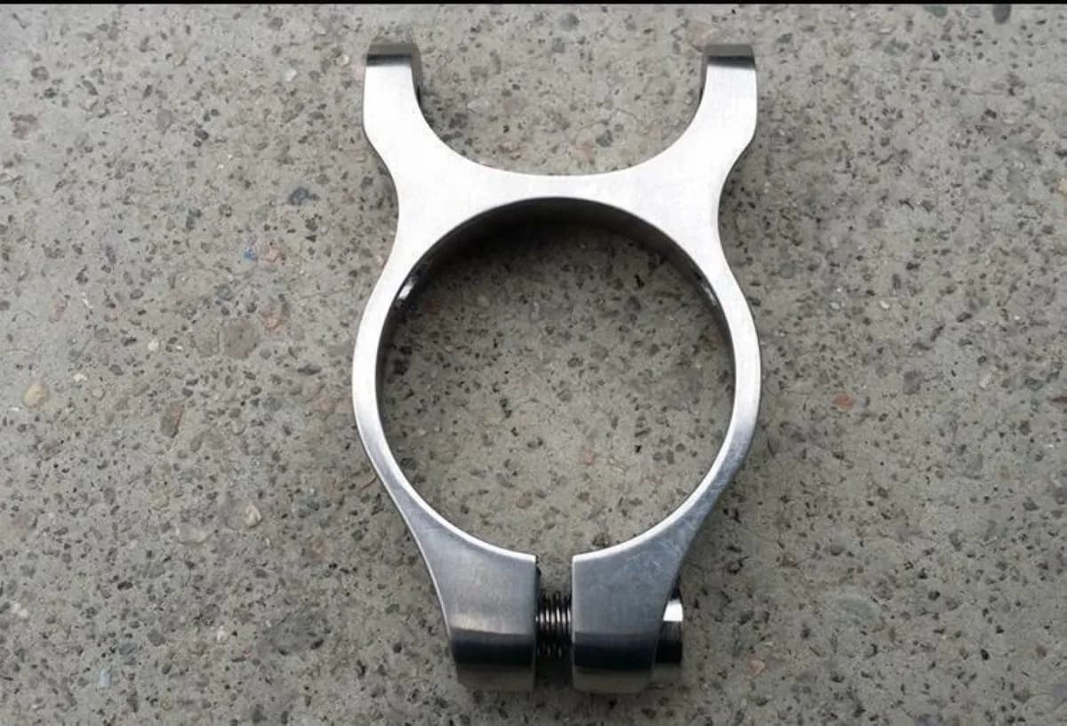 Collier de fixation double tête en alliage de titane 31,8/34,9 mm pour tube de selle de VTT/vélo de 