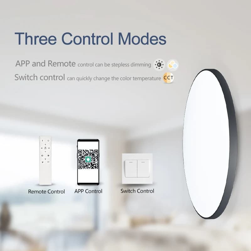 Plafonnier Led intelligent 36W 50W plafonniers Led modernes à intensité variable avec télécommande A