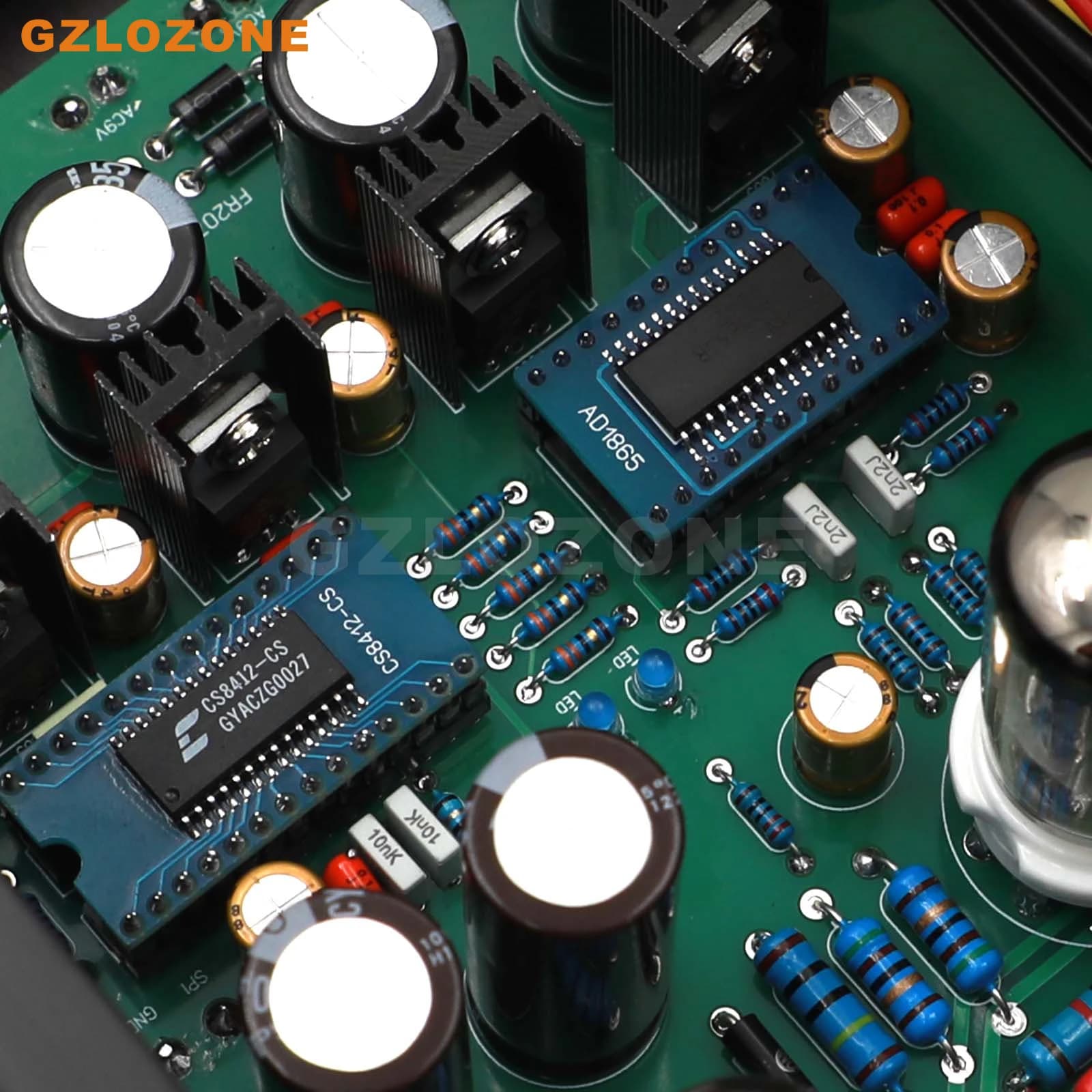 Décodeur d'architecture HIFI R2R, radiateur audio à tube NOS AD1865 avec tubes 6N11 + 6Z4