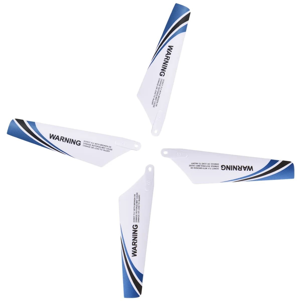 Syma-Lames de rechange pour rotor à tarte rc, couleur bleue, 4 pièces