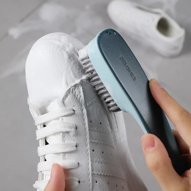 Brosse de nettoyage de chaussures, 1 pièce, brosse à récurer pour vêtements en plastique, outil de n