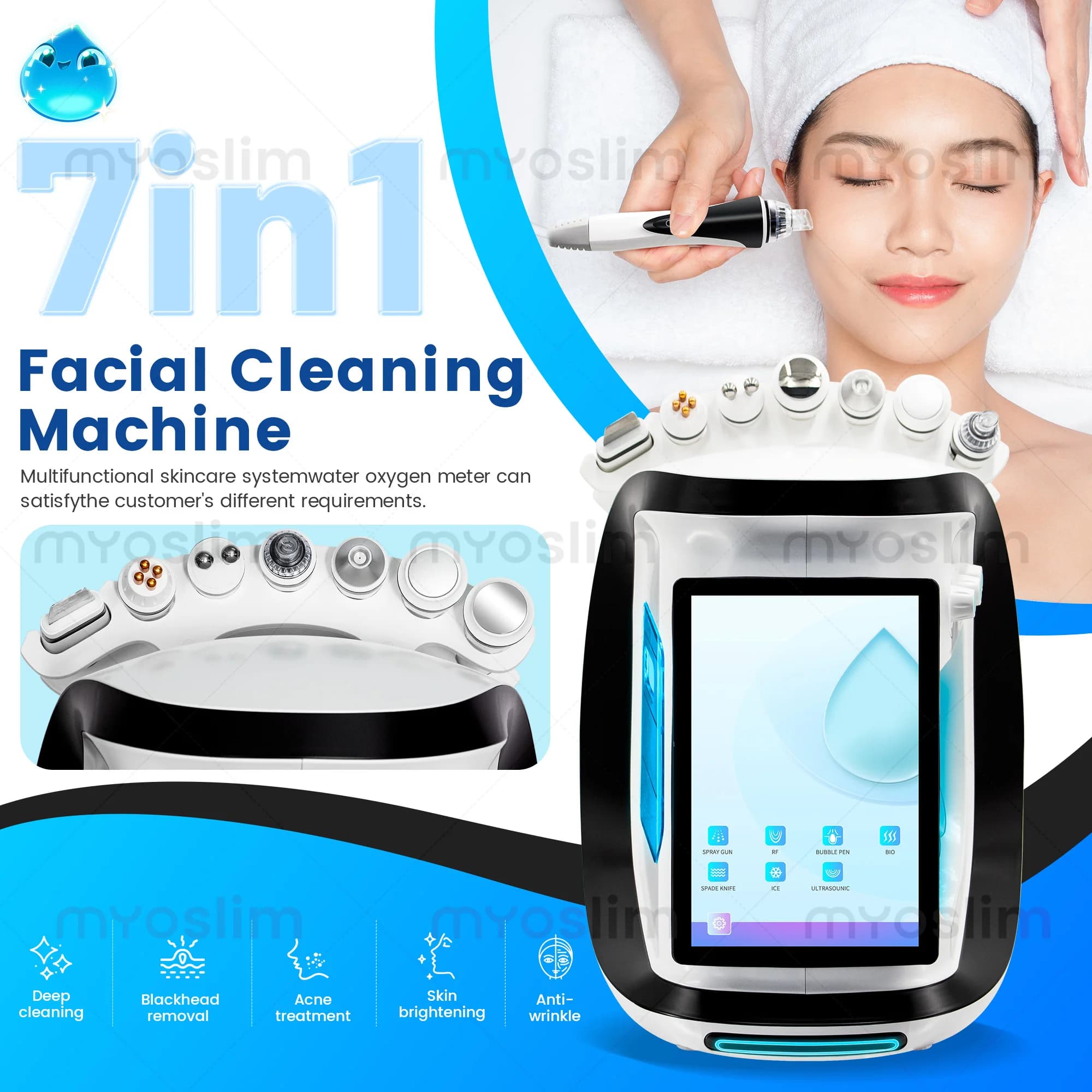 Système d'hydrodermabrasion à l'oxygène Aqua Peel par Smart Jet, appareil de soin du visage à petite