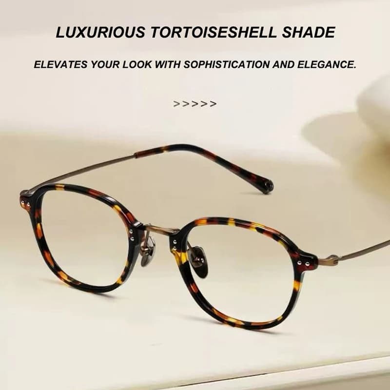 Lunettes rétro à monture ovale ultralégère, montures en acétate de titane pur, lunettes de styliste 