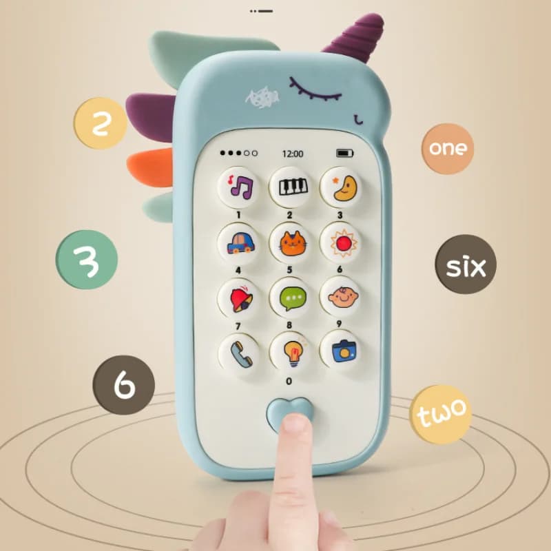 Jouet de téléphone pour bébé, son de musique, jouets de couchage avec anneau de dentition, Simulatio