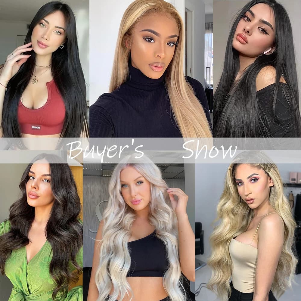 Extension synthétique 24 pouces, 16 Clips, cheveux blonds naturels longs ondulés, postiche en Fiber 
