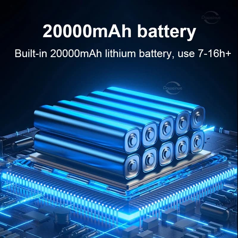 Lanterne solaire de Camping Rechargeable 20000mAh, batterie haute puissance, lampe LED pour tente, a