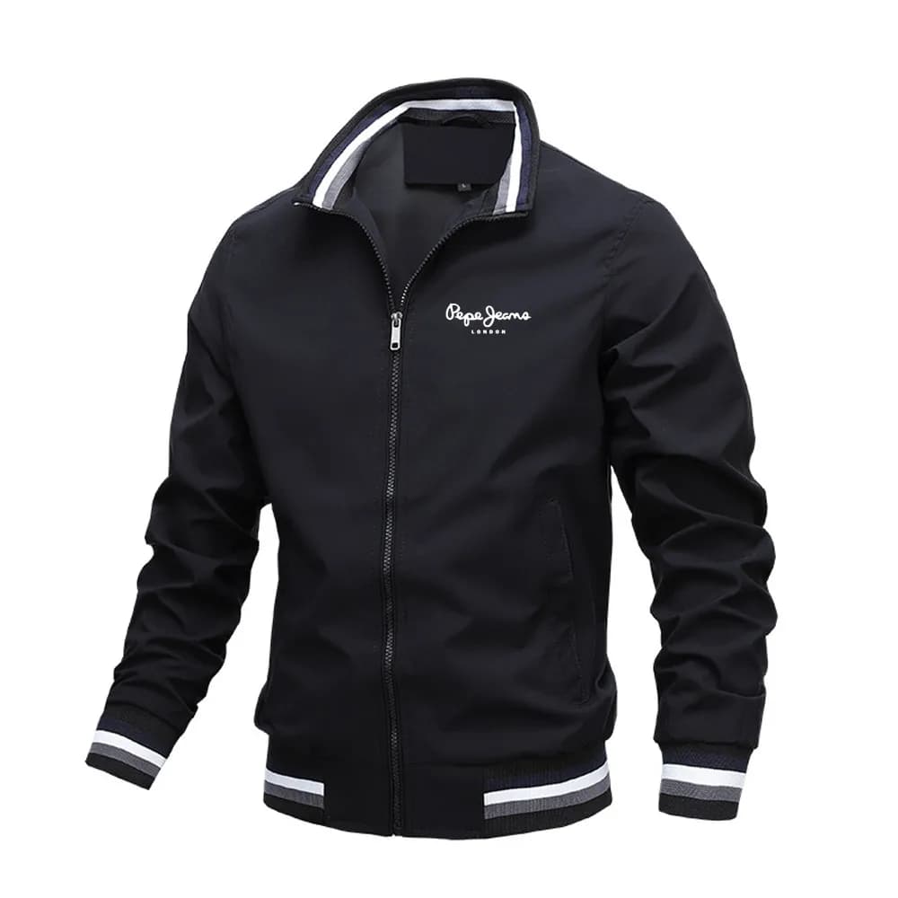 Automne et hiver hommes col montant décontracté veste à glissière Sports de plein air manteau coupe-