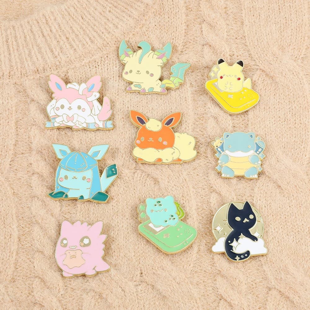Épingles en émail Gengar Squirtle, badges et broches pour veste et sac à dos, accessoires pour femme