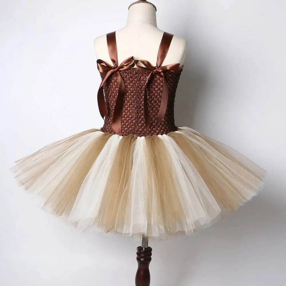 Robe mignonne de girafe pour fille, ensemble de Costume de Performance d'animal de dessin animé pour