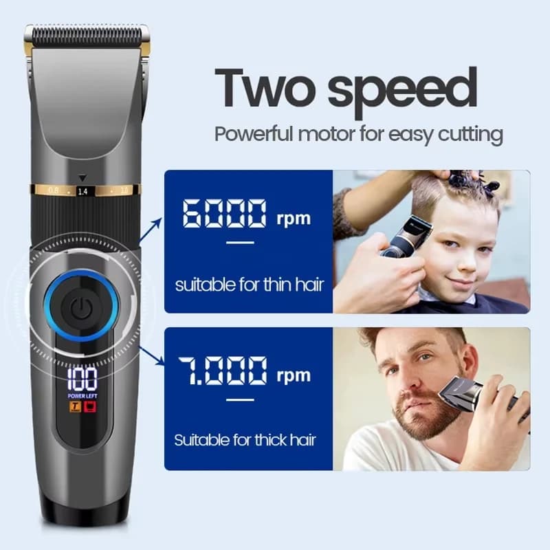 Tondeuse à cheveux électrique aste avec écran LED, tondeuse à cheveux professionnelle, machine de dé