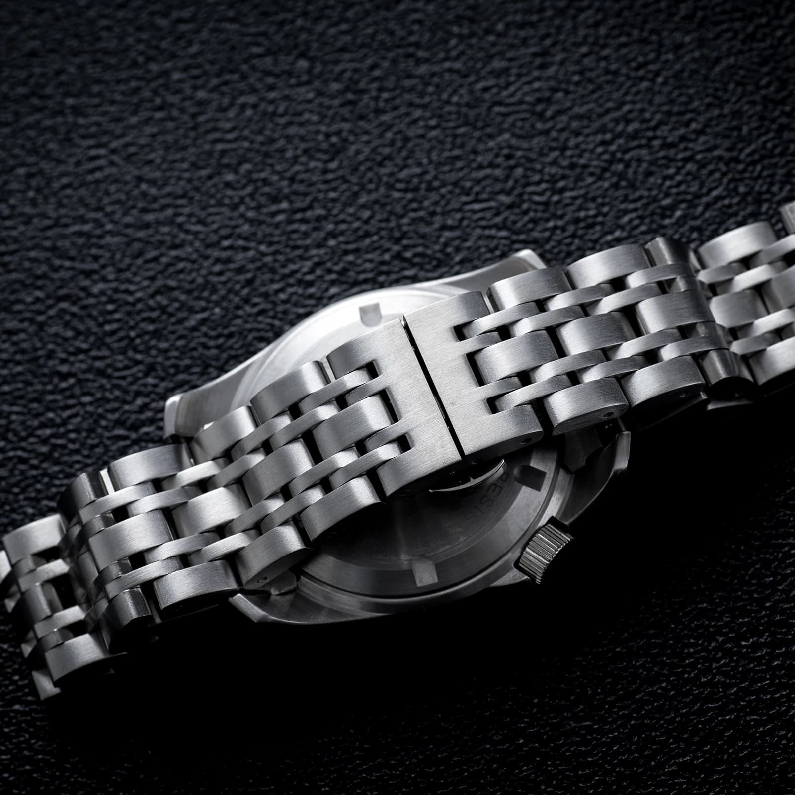 Saphir cristal hommes montres japon mouvement étanche 5Bar natation luxe affaires en acier inoxydabl