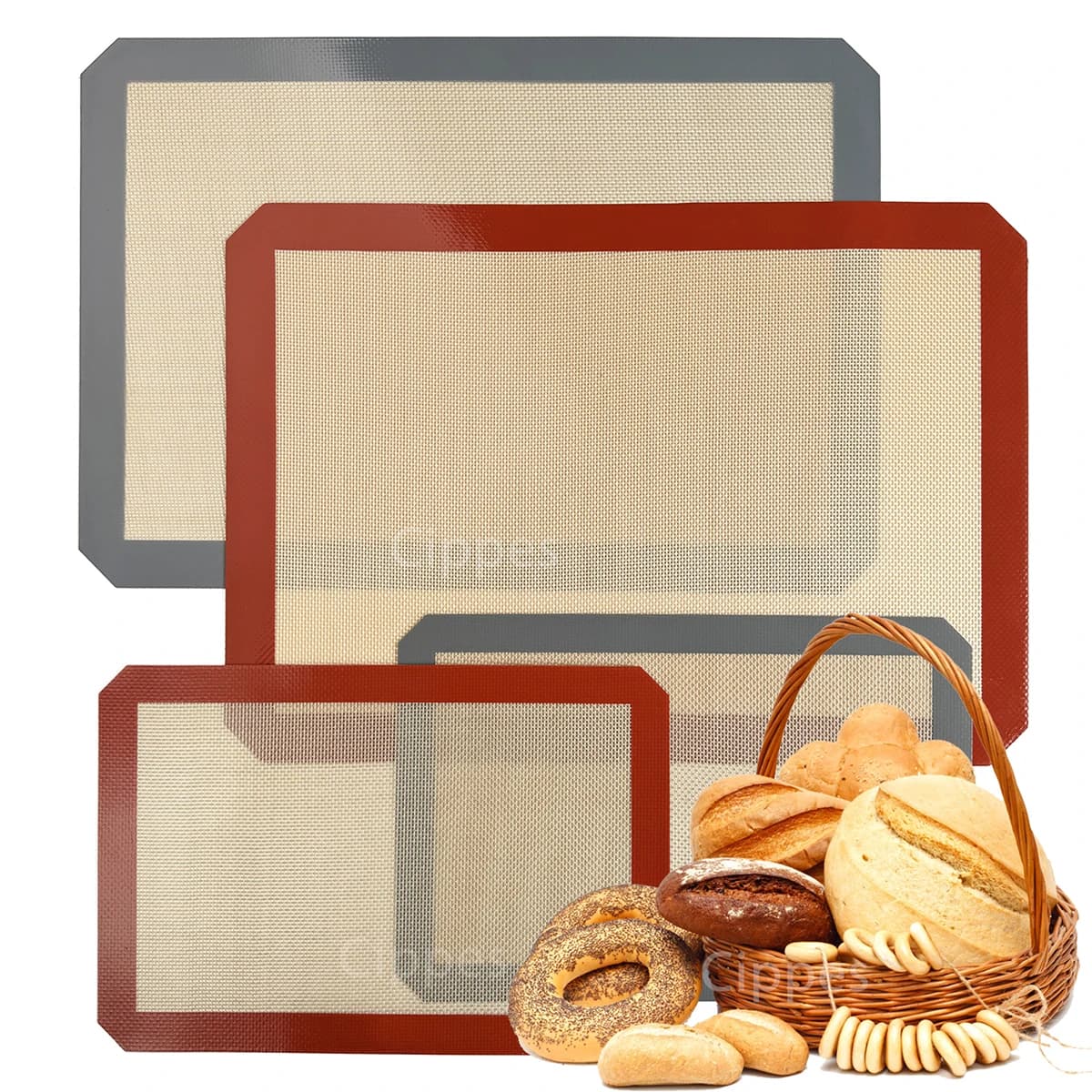 Tapis de cuisson en silicone pour four, feuilles de cuisson, antiadhésif, chaleur, degré, biscuit, m