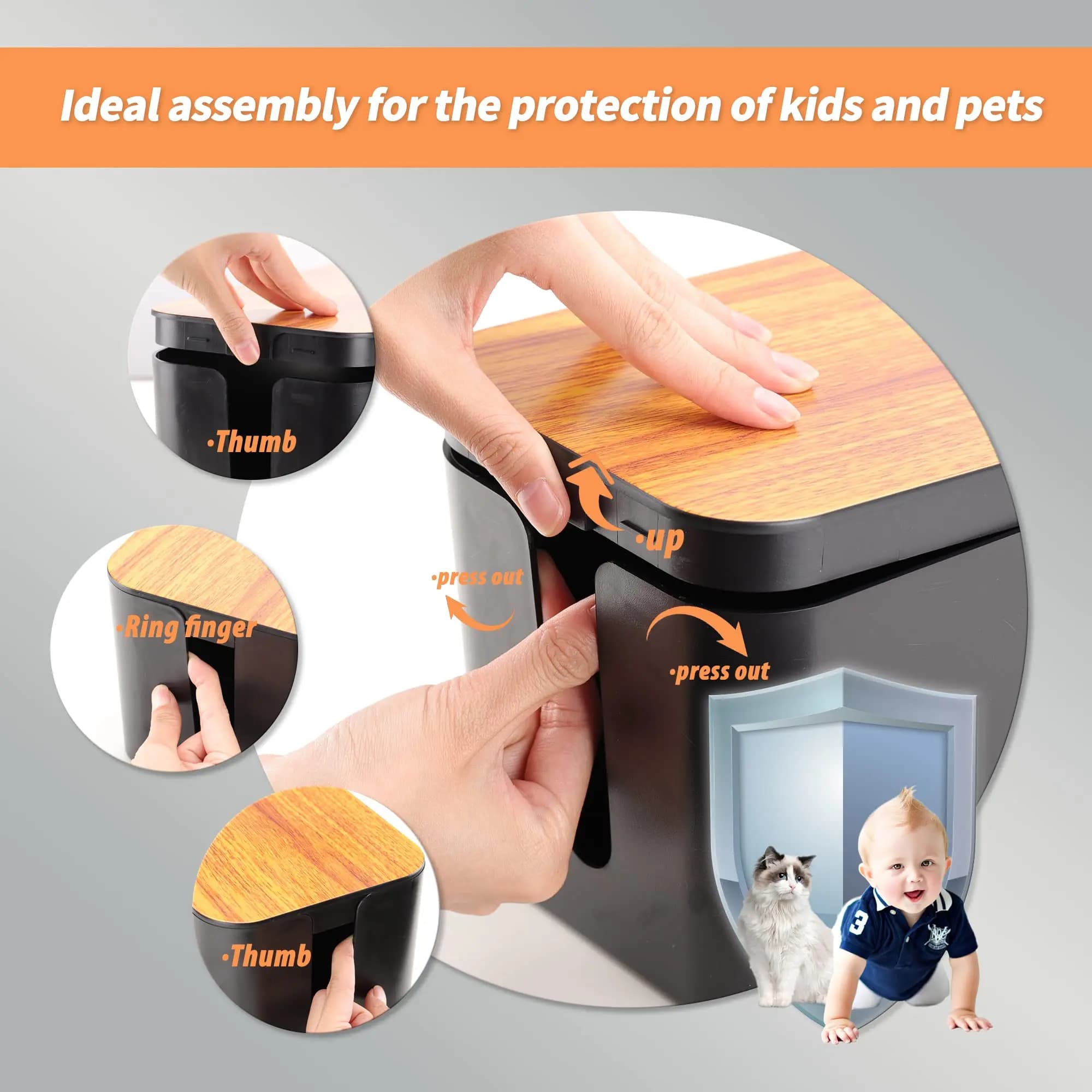 Boîte de gestion de câbles, kit de gestion de câbles pour multiprise pour cacher les fils, boîtes de