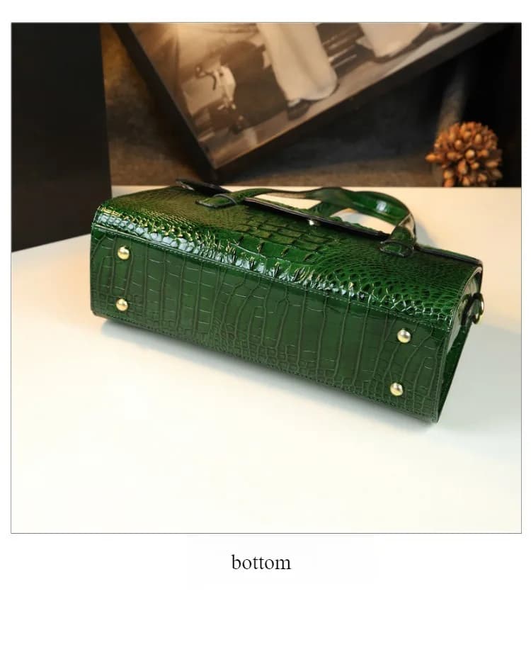 Sac à bandoulière en cuir de luxe léger pour femme, motif crocodile, nouveau style 2025, sac message