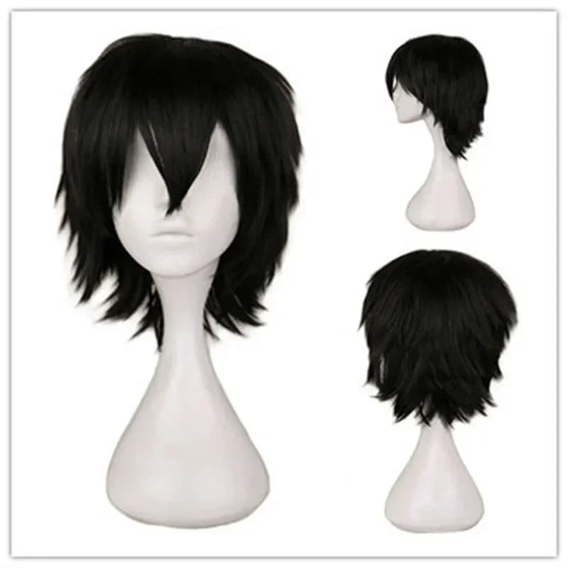Perruque de Cosplay courte universelle argent rouge rose blond herbe vert noir perruque droite pour 