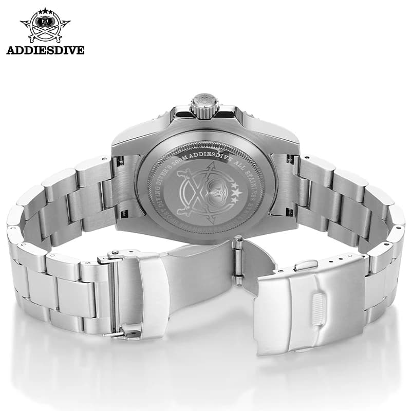 ADDIESDIVE montre classique pour hommes avec lunette en céramique 200 m montre à quartz décontractée