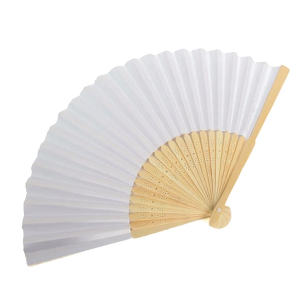 Éventail pliant en papier bambou pour adultes et enfants, pratique de la calligraphie et de la peint