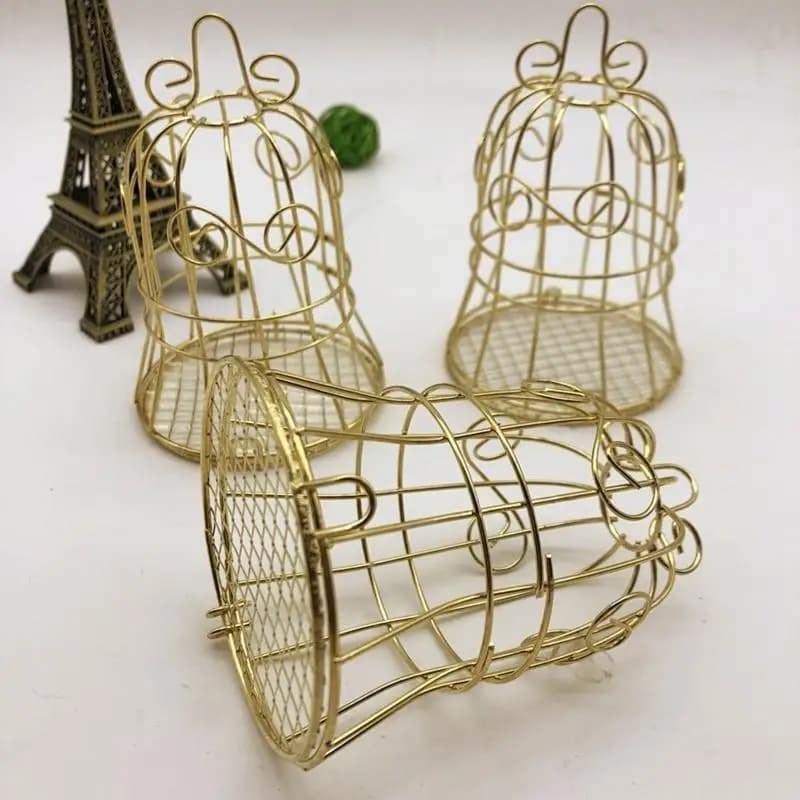Mangeoires à oiseaux en boule graisse E8BD, mangeoires d'extérieur suspendues en métal doré pour ois