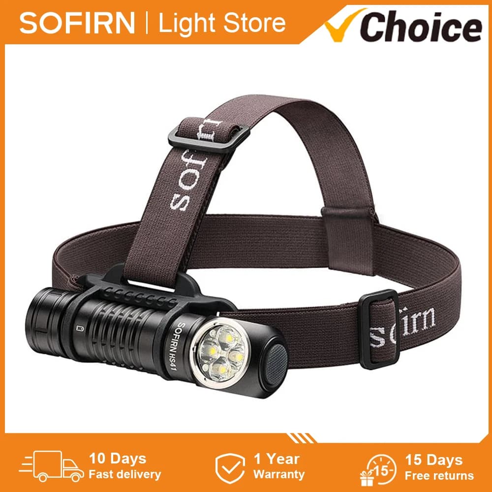 SOFIRN HS41 4000lm 21700 USB C lampe frontale Rechargeable 6500k SST-20 LED indicateur de torche pui