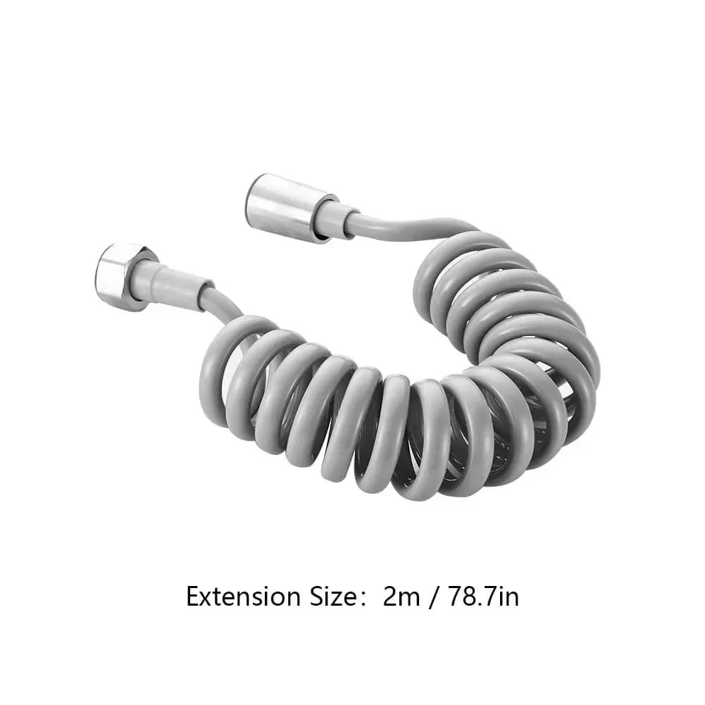 Tuyau de douche à ressort en plastique, 2m, 3m, 5m, tuyau de plomberie, salle de bains, toilettes, B