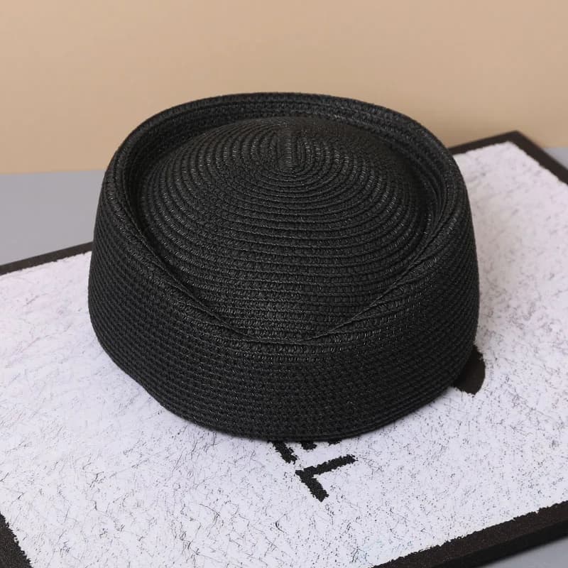 2026 Béret d'été pour femme, style peintre, chapeau pillbox rétro japonais en paille, chapeau pillbo