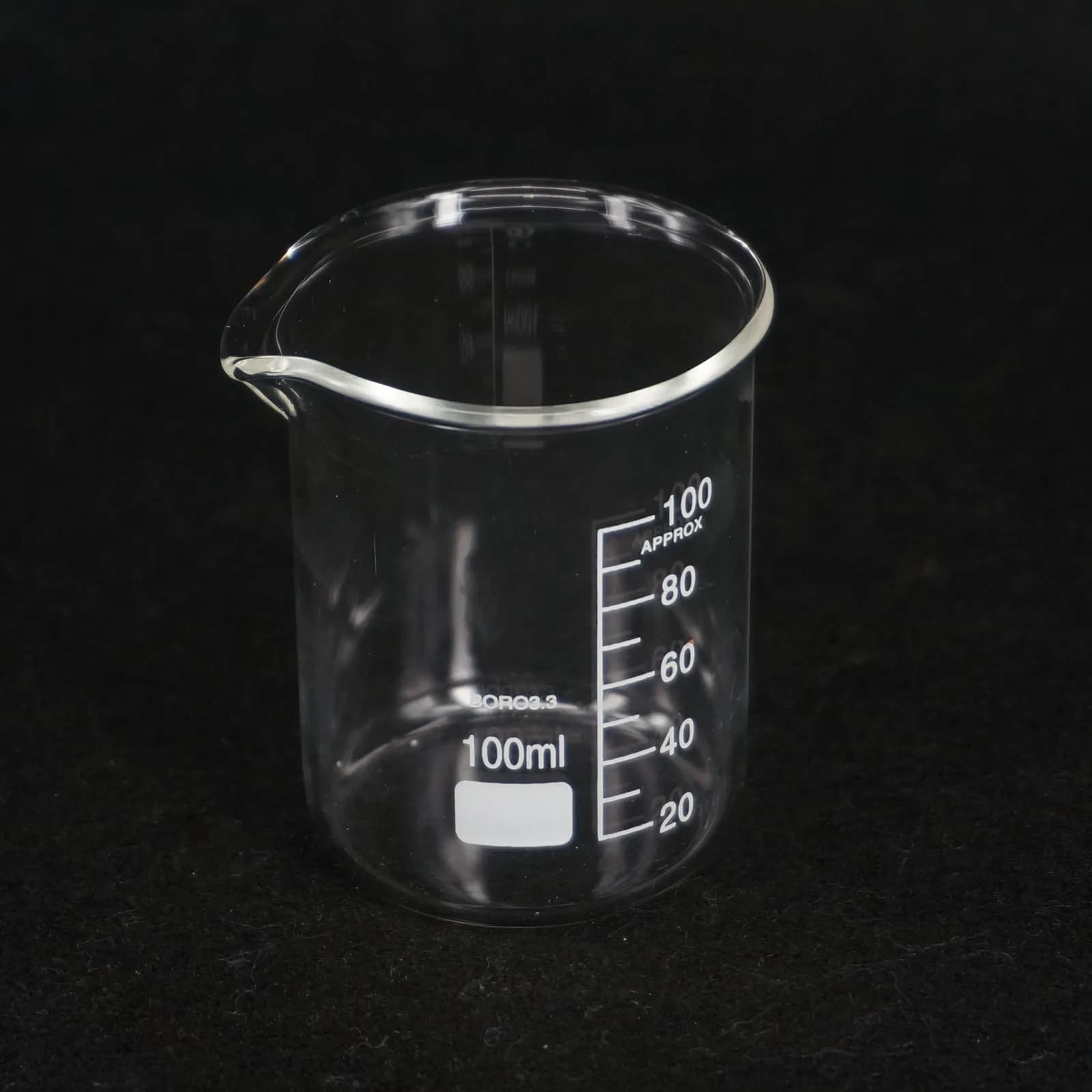 Gobelet de laboratoire en verre Borosilicate, de forme basse, Transparent, épaissi, avec bec verseur