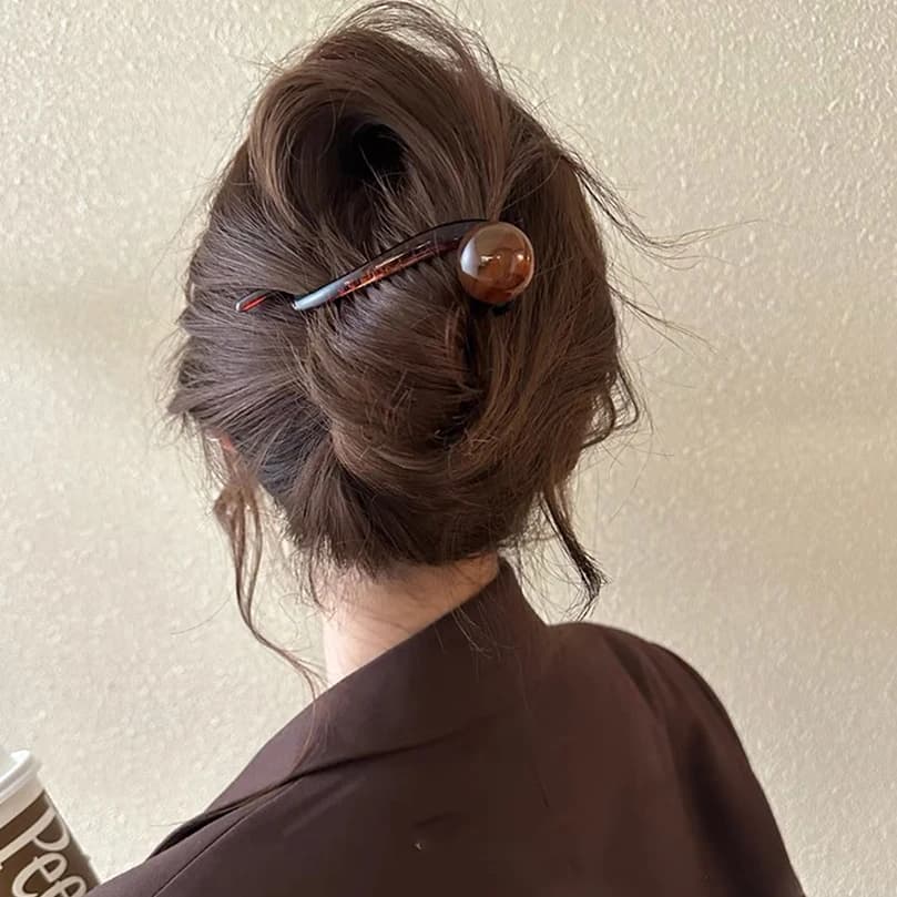 AWAYTR rétro S forme queue de cheval torsion pinces à cheveux nouvelle mode multicolore torsadé évid