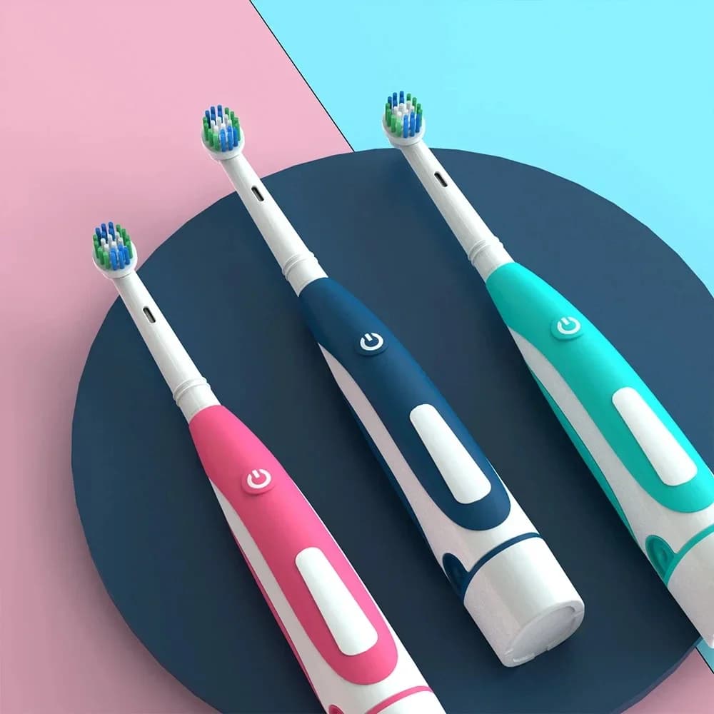 Brosse à dents électrique sonique arrondie 3D, brosse à dents vibrante, Rotation, soins des gencives