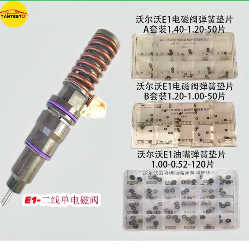 Buse d'injecteur Diesel pour Volvo E1-2PINS E3-4PINS EUI EUP, 50 pièces, réglage à ressort, rondelle