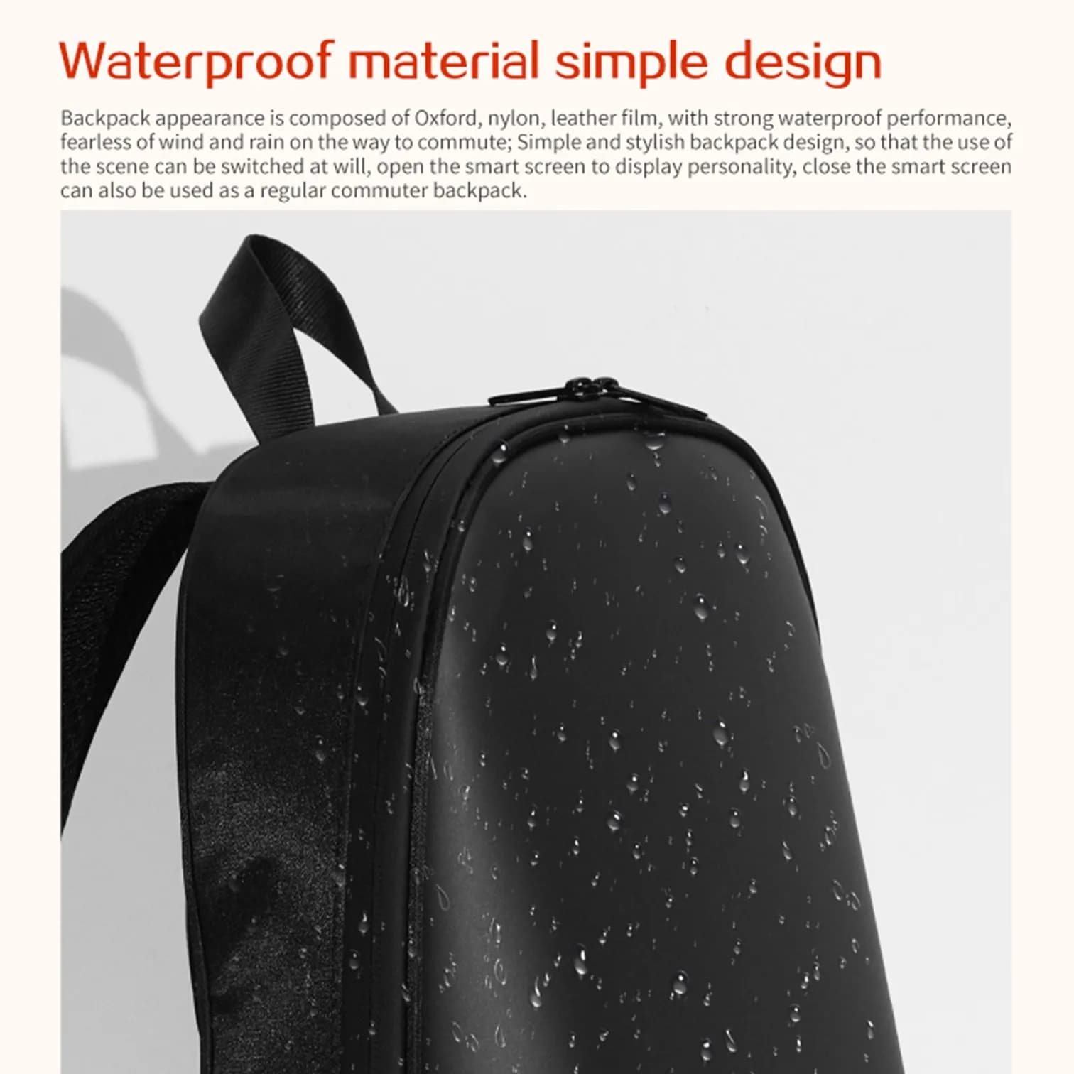 Sac à dos LOY T7-3 avec écran LED, connexion Bluetooth, contrôle par application, affichage publicit