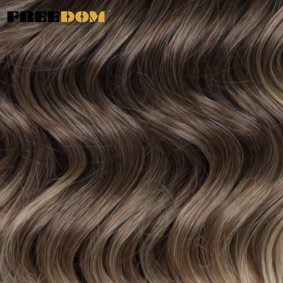 FREEDOM synthétique torsion Crochet cheveux bouclés 16 pouces vague profonde tresse cheveux Ombre Bl