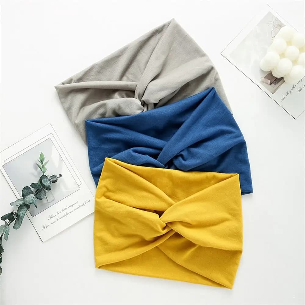 Bandeaux de sauna larges torsadés pour femmes, Turban d'entraînement, Bandeau, Accessoires pour chev