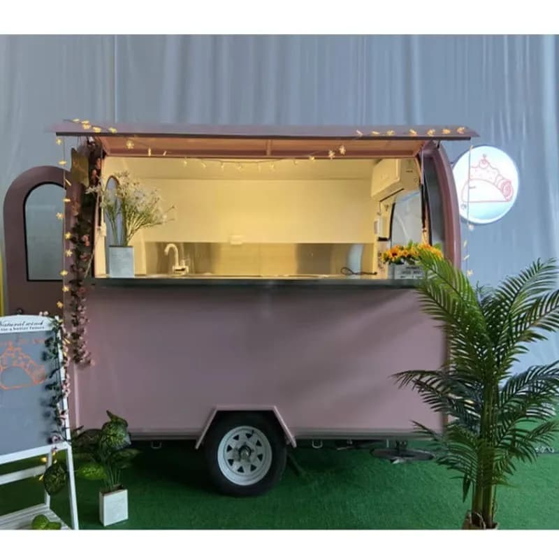 FOODLINE Distributeur automatique de bubble tea personnalisé avec remorque à crème glacée, équipemen
