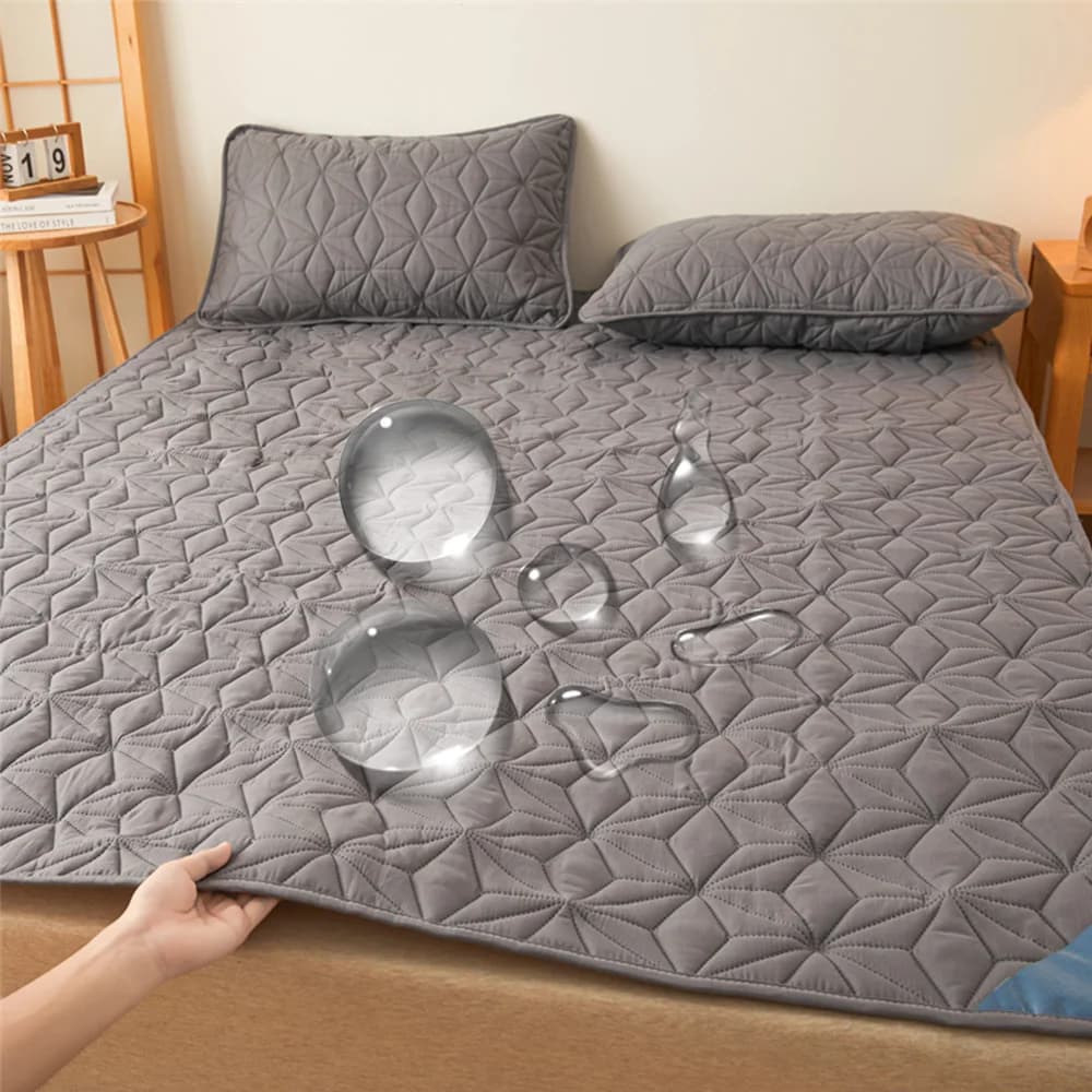 Surmatelas imperméable avec bande élastique, coussin de protection matelassé, couvre-matelas d'hiver