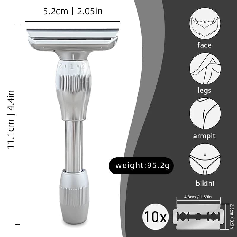Nouveau Design 1-8 rasoir de sécurité réglable pour hommes rasoir à Double tranchant de haute qualit