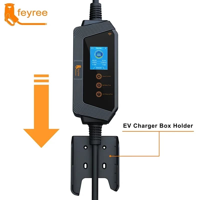 Feyree Type1 chargeur EV Portable 7KW 32A 1 phase prise J1772 avec câble de 5m application intellige
