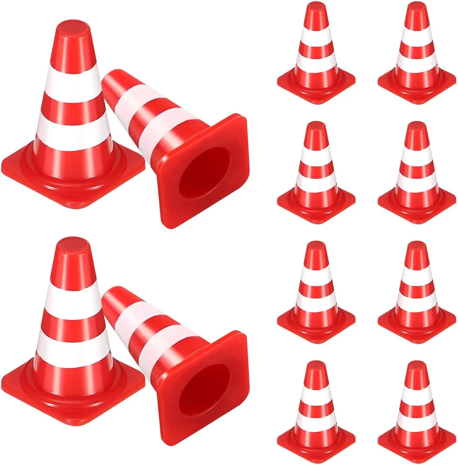 Mini cônes de circulation, petite Simulation rouge, barrage routier de sécurité, décoration de gâtea