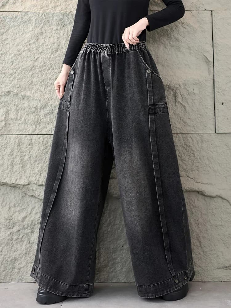 Amax LuluE 2026 printemps mode classique Denim pantalon dames Vintage solide jean décontracté femmes