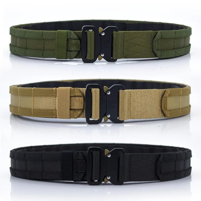 Ceinture tactique en nylon réglable de 1,8 pouces de largeur et système Molle – Ceinture de combat d