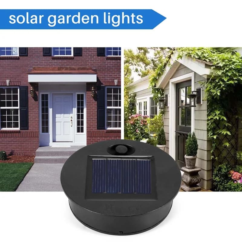 Lanterne Solaire de Remplacement, Éclairage d'Extérieur, Rond, Étanche, 4 Pièces