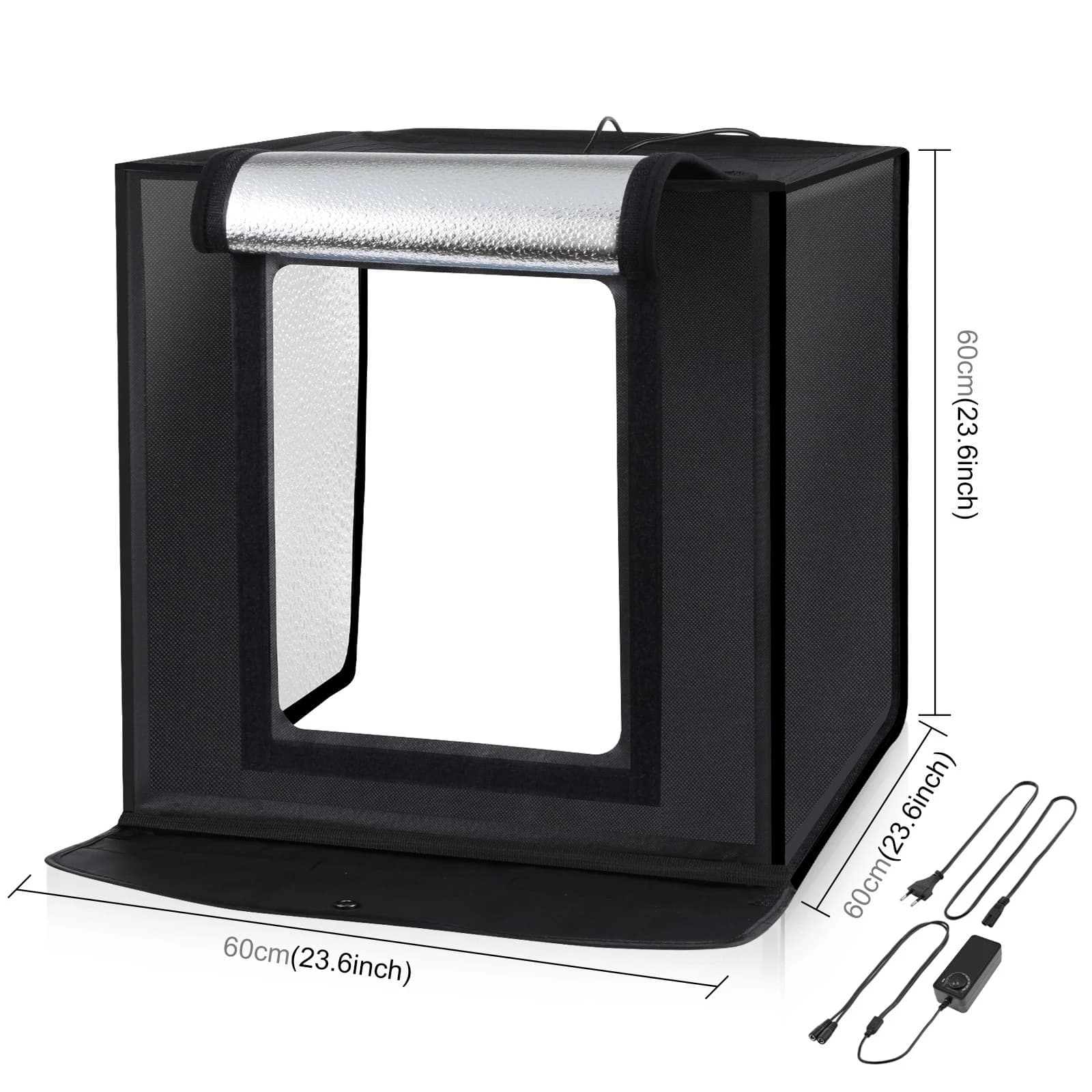 PULUZ 60cm boîte de Studio Photo lumière Portable boîte souple LED 5500K lumière blanche réglable 36