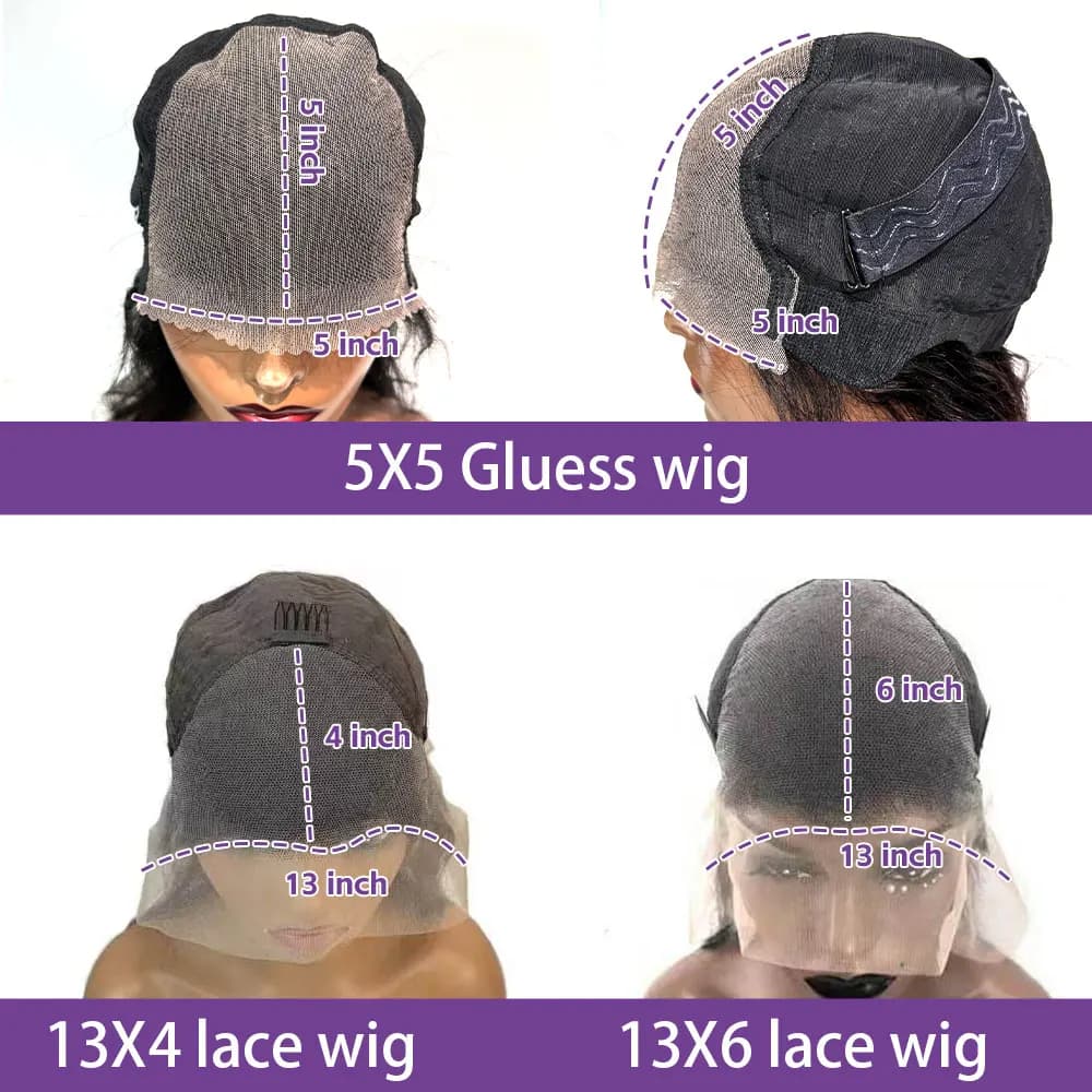 Perruque Lace Frontal Wig brésilienne naturelle, cheveux lisses, sans colle, 13x4, 13x6, HD, densité