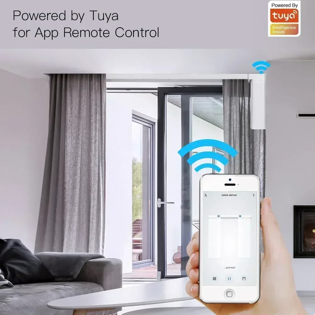 MOES WiFi/ZigBee moteur de rideau électrique Tuya intelligent personnalisé motorisé épissage rideau 