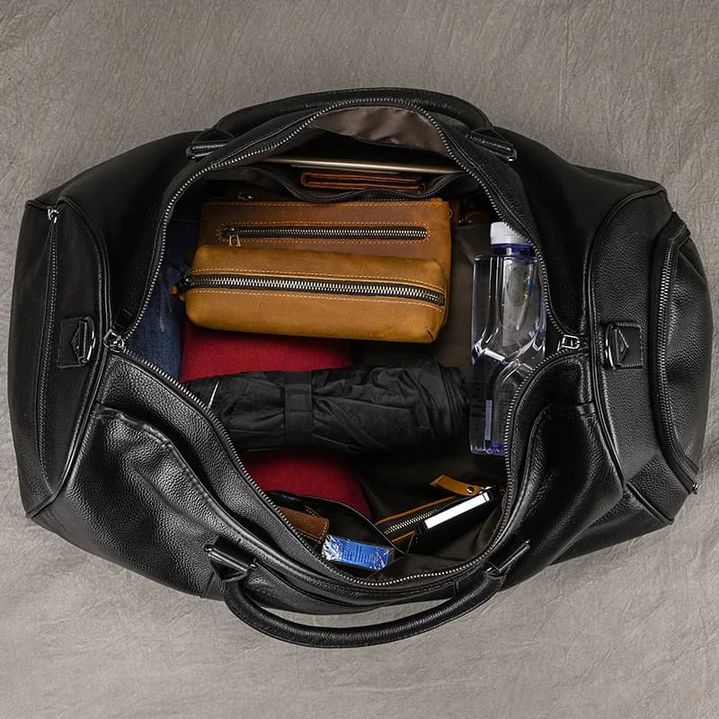 Sac de voyage en cuir de nouveau design à la mode, sac de sport en peau de vache souple, sac de voya