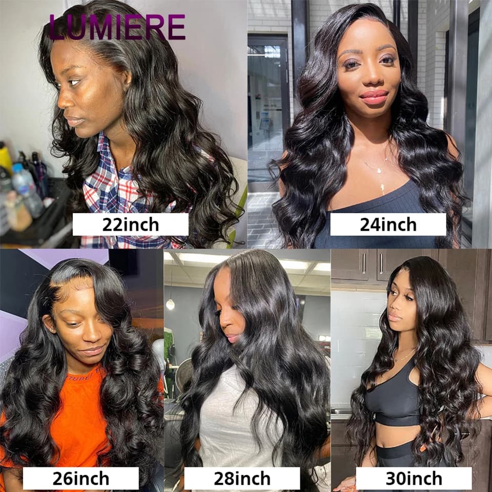Clips de vague de corps dans les Extensions de cheveux humains brésilien 100% vierge Raw4B 4C Afro c