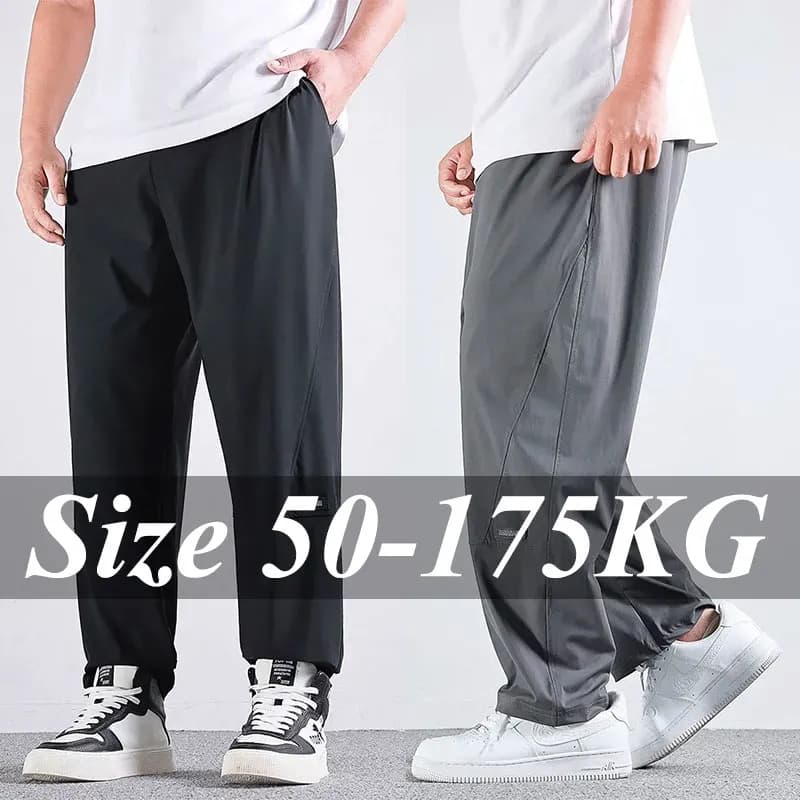 Pantalon Long Cool pour hommes, grande taille 8XL 9XL 10XL, coupe droite, décontracté, ample, grande