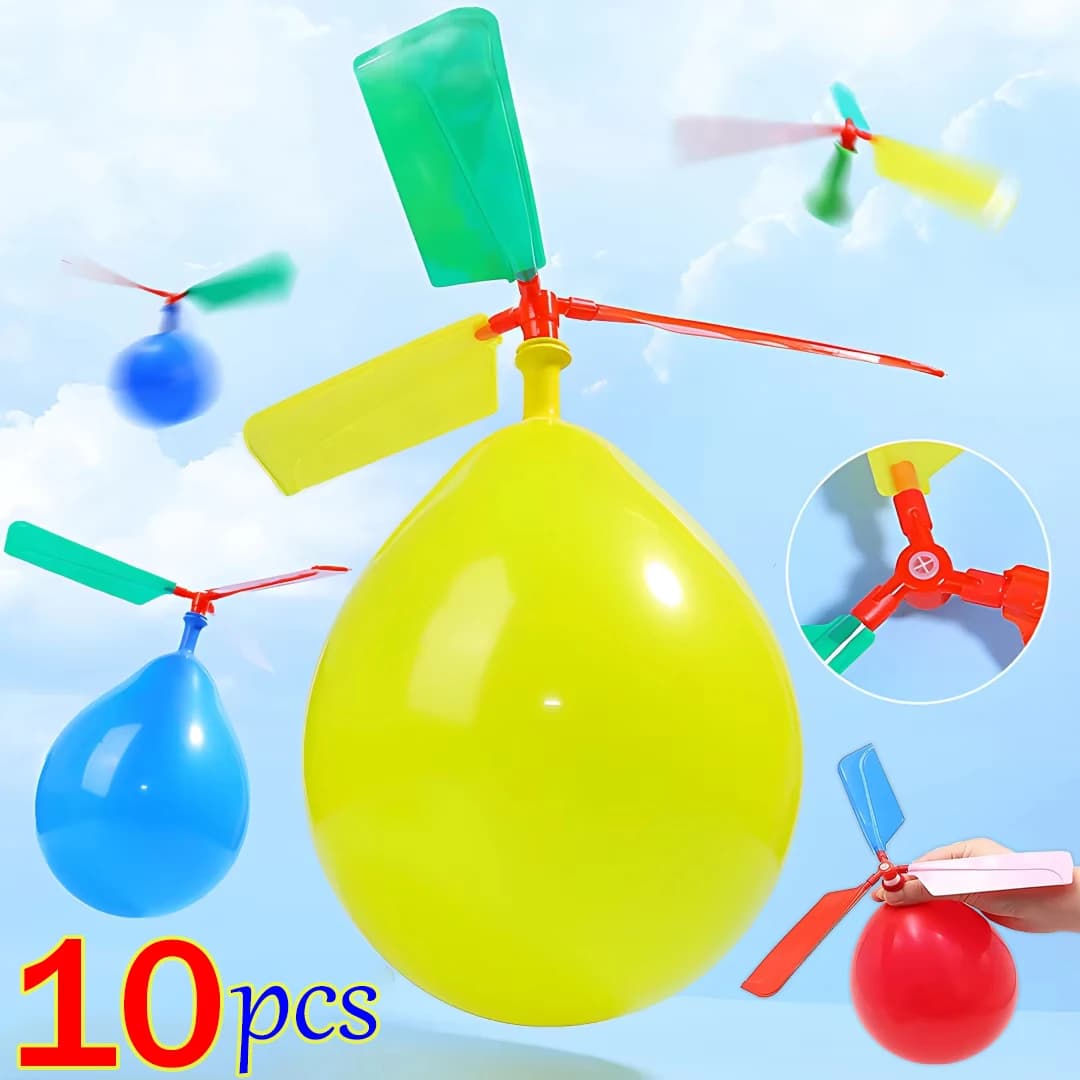 Ballon à hélice en hélicoptère, jouets pour enfants, ballon volant avec sifflet, décoration de fête 