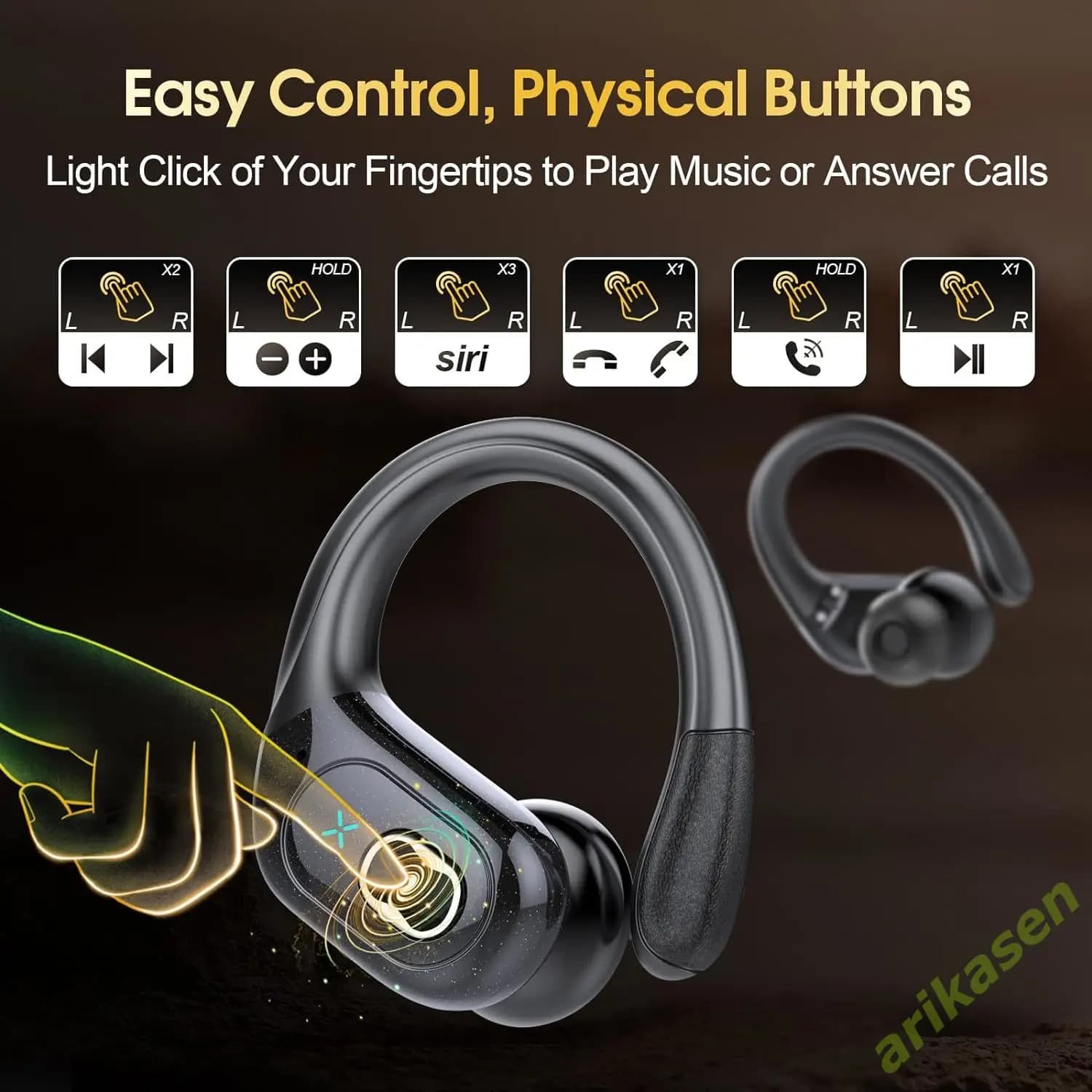 Bluetooth 5.3 casque 2024 écouteurs sans fil 75 heures Sport Bluetooth écouteur avec suppression de 